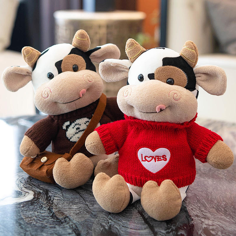 Cute Cow Doll Calf Plush Toy Zodiac Cow Doll Ragdoll New Year Gift Girl Birthday Gift