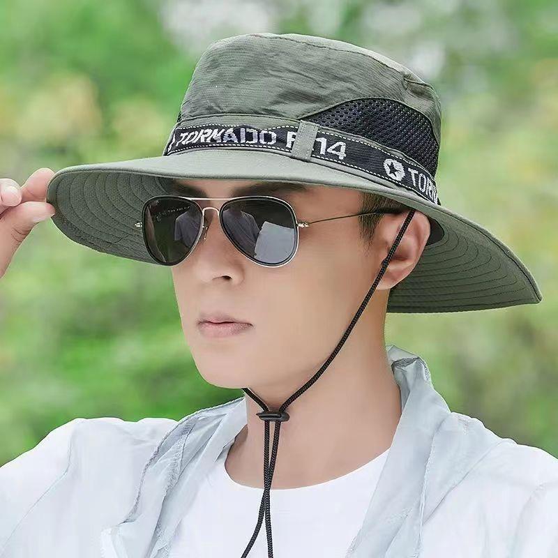 Hat men's sun hat outdoor summer sun protection Travel Leisure Korean fisherman hat men's mountaineering fishing sun hat