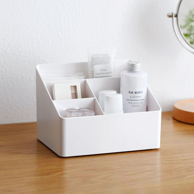 Lazy Corner Dormitory Living Room Multifunctional Plastic Office Desktop Storage Box Cosmetic Storage Box