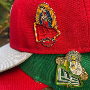 Spot vintage decorative Hat badge New Era Hat Pins Mexican metal New Era cartoon pin