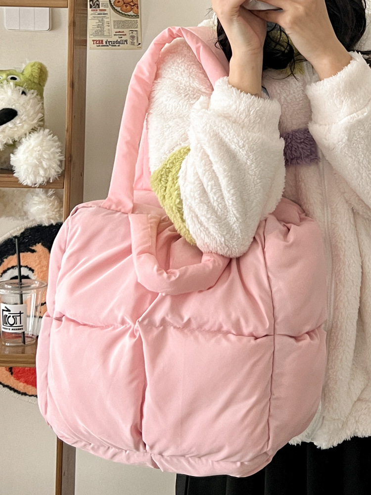 Autumn and Winter new bag women's Korean-style large capacity cotton jacket bag fashion all-match shoulder bag down bag portable tote bag