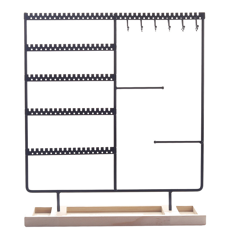 Solid wood iron earrings rack earrings storage jewelry rack necklace display rack bracelet rack jewelry rack props