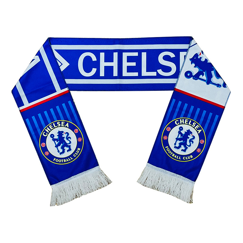 Football Fans Plush Scarf Premier League Club World Cup National Team Badge Scarf Decoration Cheer Gift Supplies