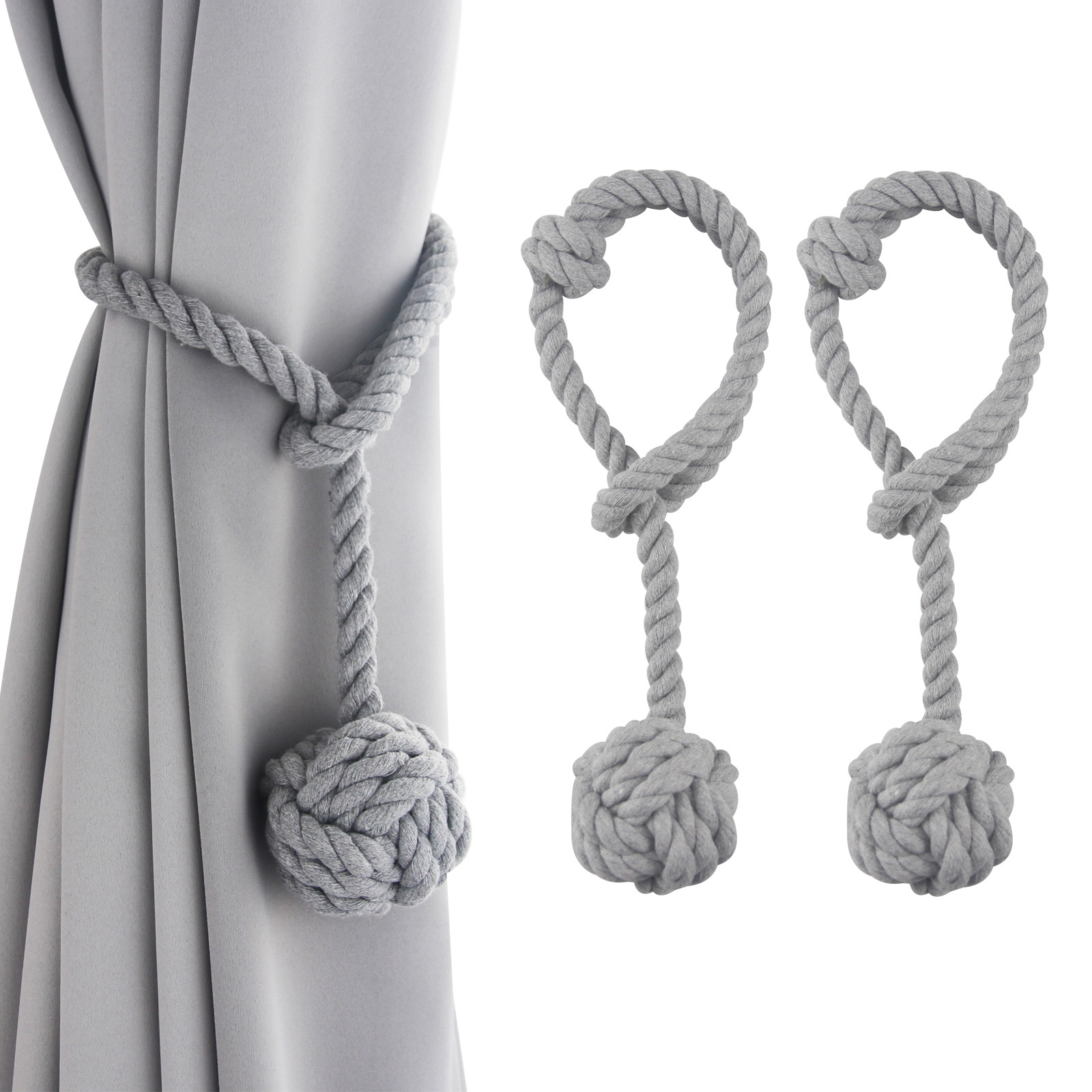 Simple European curtain strap multi-color curtain tassel cotton rope strap polyester cotton hook curtain accessories wholesale