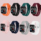 Cross-border explosions square earth-shaped LED electronic watch single hole strap simple fashion watch in stock wholesale