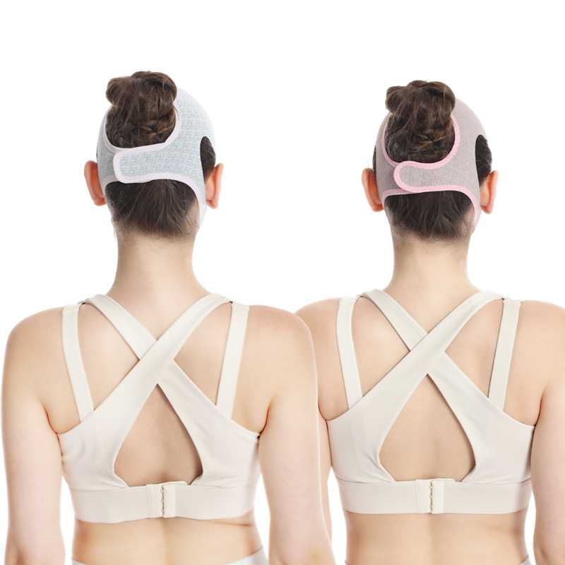 Jacquard seamless V face sculpture face mask bandage face printing thin face belt