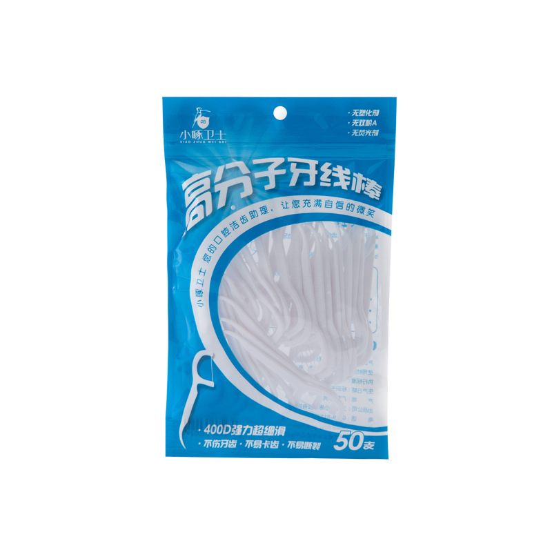 Polymer Disposable Floss Stick Dental Floss Oral Care Cleaning Flat Line Bow Toothpick Line Tooth Stick Wholesale
