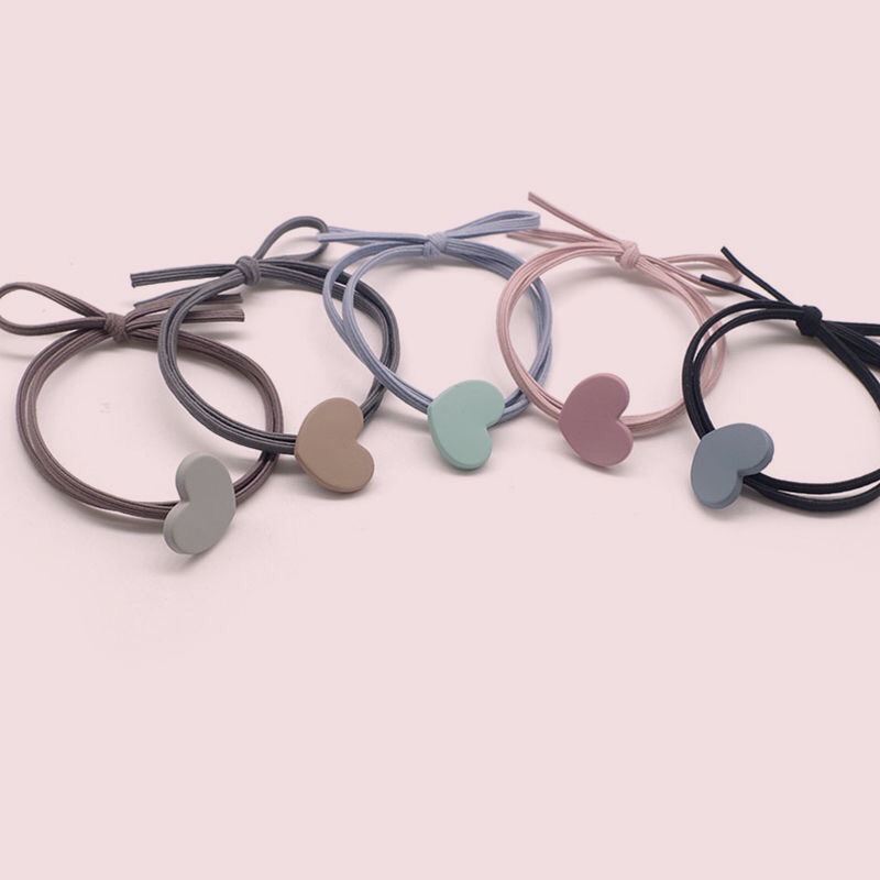 Elegant head rope Korean version of simple cute love personality hair rope Xiaoqing new bow student Hair ring headdress wholesale