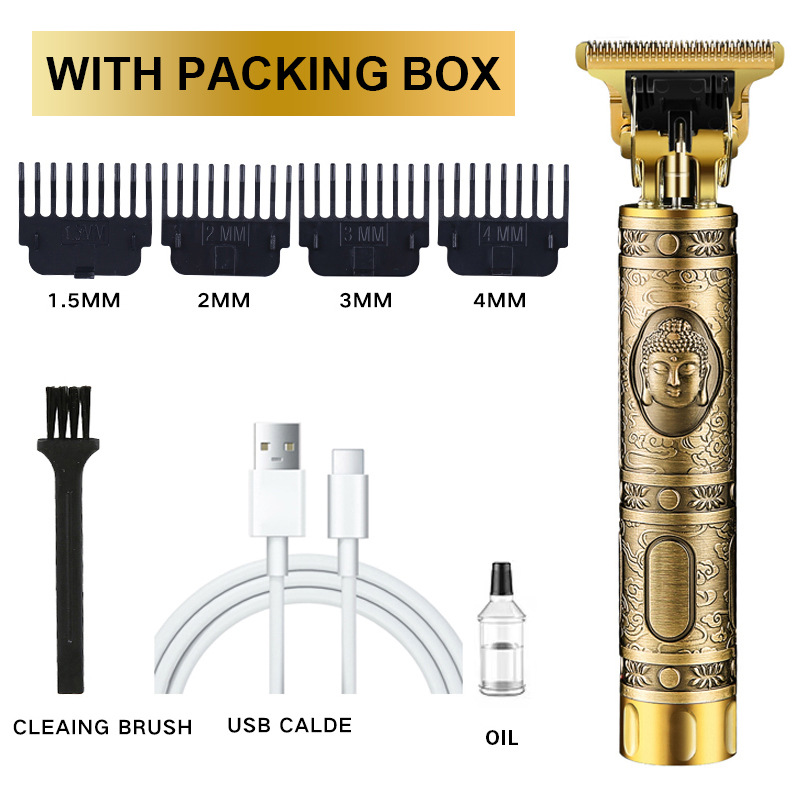 Cross-border carving oil hair clipper electric clipper electric clipper razor bald artifact hair clipper USB rechargeable