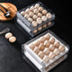 Egg Storage Box Kitchen Refrigerator Drop-resistant Anti-rolling Multi-layer Push-pull Sub-pack Transparent Drawer-type Egg Box with Lid