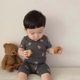 Ins Style Baby Suit 2024 Summer New Bear Printed Children's Two-piece Baby Home Clothes