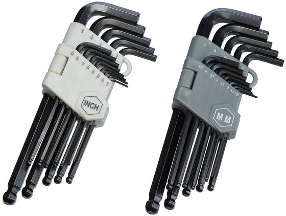 Wholesale 26pc British black screwdriver mid-length manual wrench hexagonal ball head L-shaped wrench suit