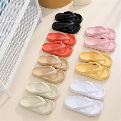 Wholesale New Style Flip Flops Summer Home Outdoor EVA Casual Flat Bottom Soft Bottom ins Trendy Couple Outer Wear Sandals and Slippers