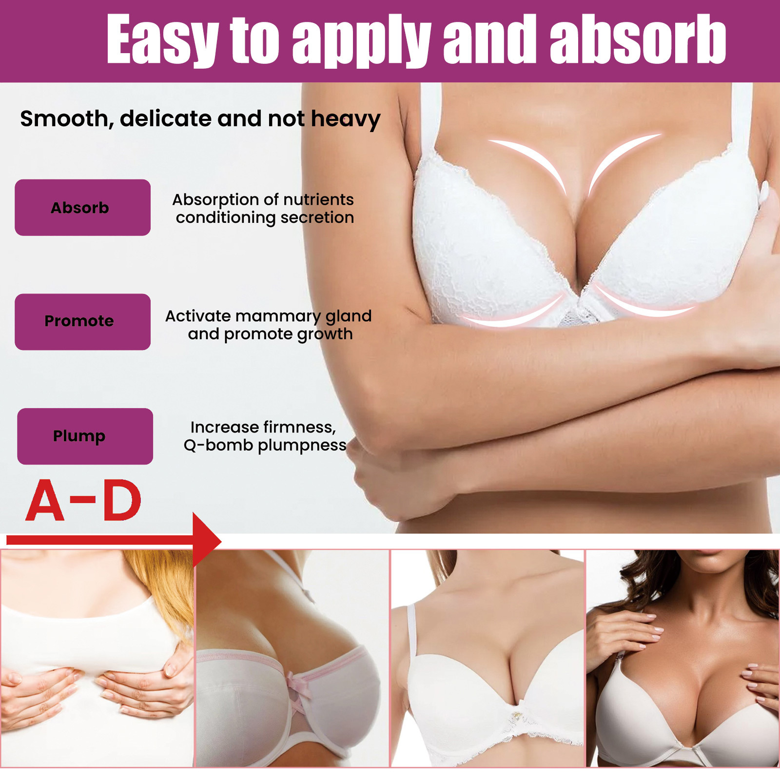 EELHOE Ball Breast Beauty Cream Breast Massage Care Daily Tighten and Moisturize Skin Care Breast Beauty Cream
