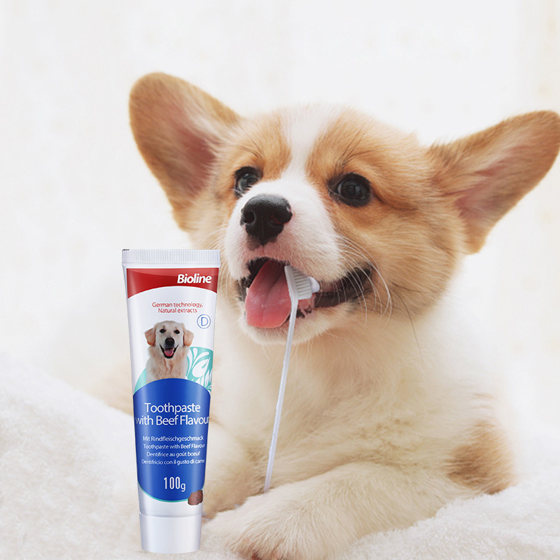 Bioline Toothpaste Single suit Pet Toothbrush Toothpaste suit Cat Dog Toothbrush Cleaning Supplies
