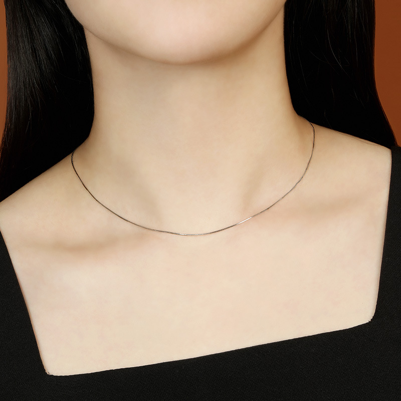【Silver Jewelry for Girls】925 sterling silver snake bone chain. Full of Italian ins style and super high-class feeling! 