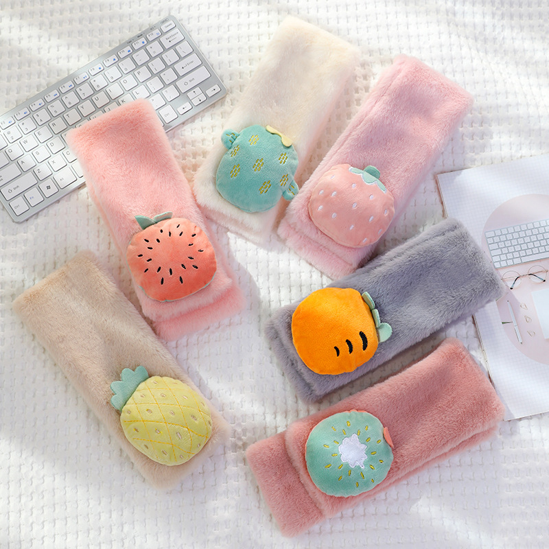 Autumn and winter baby boys and girls plush fruit scarf children imitation wrasse wool scarf winter warm boys and girls