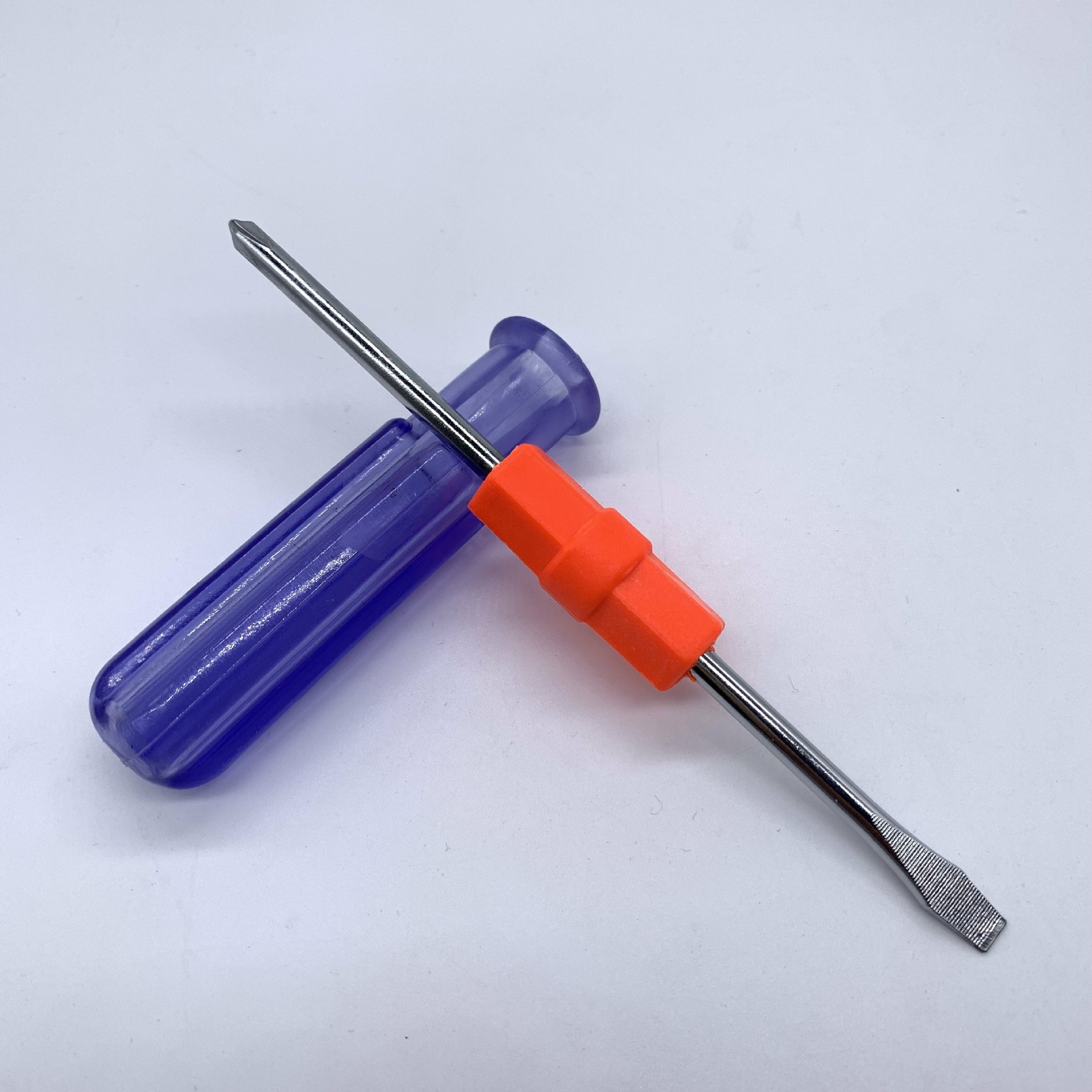 Factory wholesale Crystal screwdriver wholesale transparent handle dual-purpose screwdriver one-word cross dual-use screwdriver screwdriver
