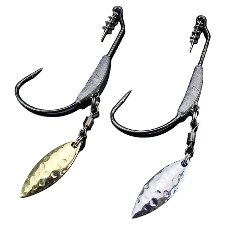 Wei He 4.5G 5.5G 7.2g with lead crank hook plus sequined wide belly single hook 3 Pack Luya lead hook
