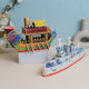 Dragon Boat Festival handmade dragon boat paper three-dimensional puzzle kindergarten early education diy model Educational Toys