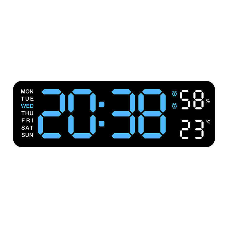 5503 cross-border hot selling electronic clock simple multi-function clock rectangular large font alarm clock hanging Stand clock