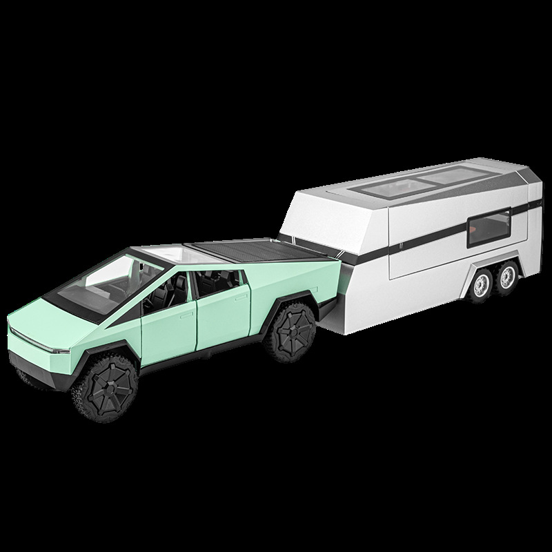 1:32 Tess trailer car alloy car model table with ornaments children's toys hot cross-border toys