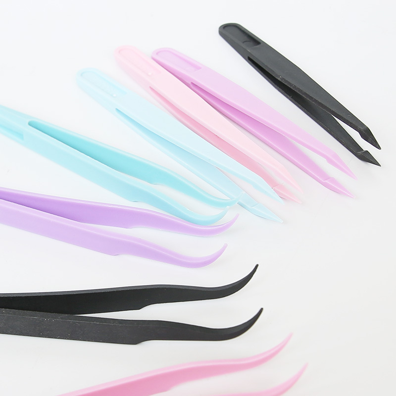 Diamond Painting Plastic Tweezers Color Nylon Straight Head Elbow Pointed Head Nail Art Sticker Handmade DIY Tweezers Tool