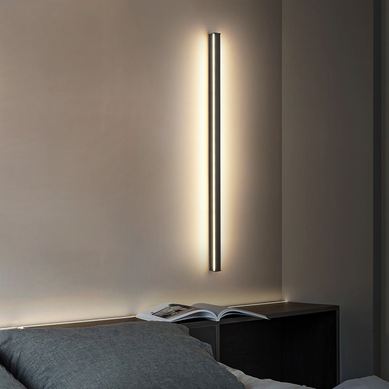 Grand View Garden Wall Lamp Minimalist Long Linear Lamp Sofa Living Room Background Wall Lamp Creative Study Bedroom Bedside Lamp