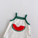 Korean-style New Baby Hakayi Fresh Watermelon Cute Thin Sleeveless Climbing Suit for Summer Baby Boys and Girls