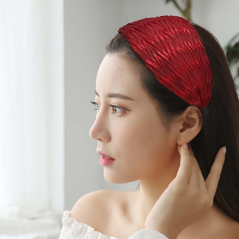 Wide Hairband Summer Hairband Women's Hairband Women's Hairband Women's White Hair Covering Hair Accessories Headband Wide-brimmed Hairpin Outgoing Hair Covering Artifact