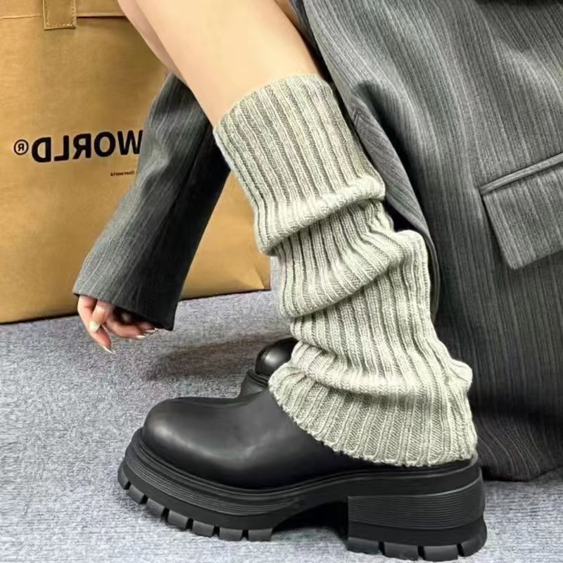 Very cool! jk knitted socks Harajuku style y2k sweet Japanese college style spring and autumn mid-tube socks for women