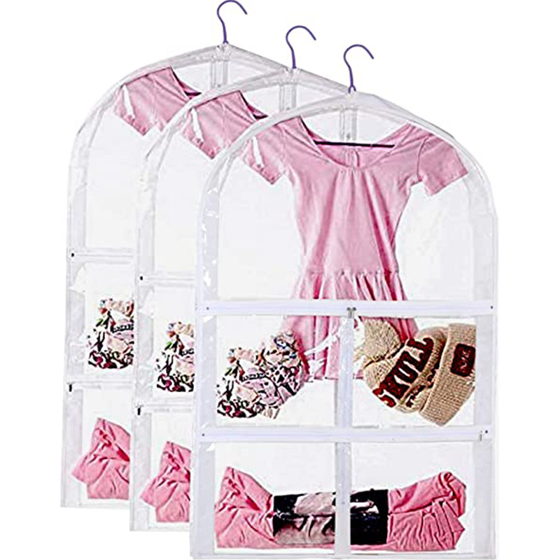 Factory in stock transparent children's dance skirt clothes dust cover dancing shoes socks set storage dust bag