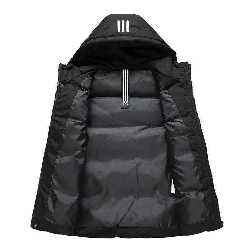 Large Size Down Cotton Vest Men's Loose Plus Fat Warm Waistcoat Vest Chubby Vest Fashionable Jacket Men's Winter