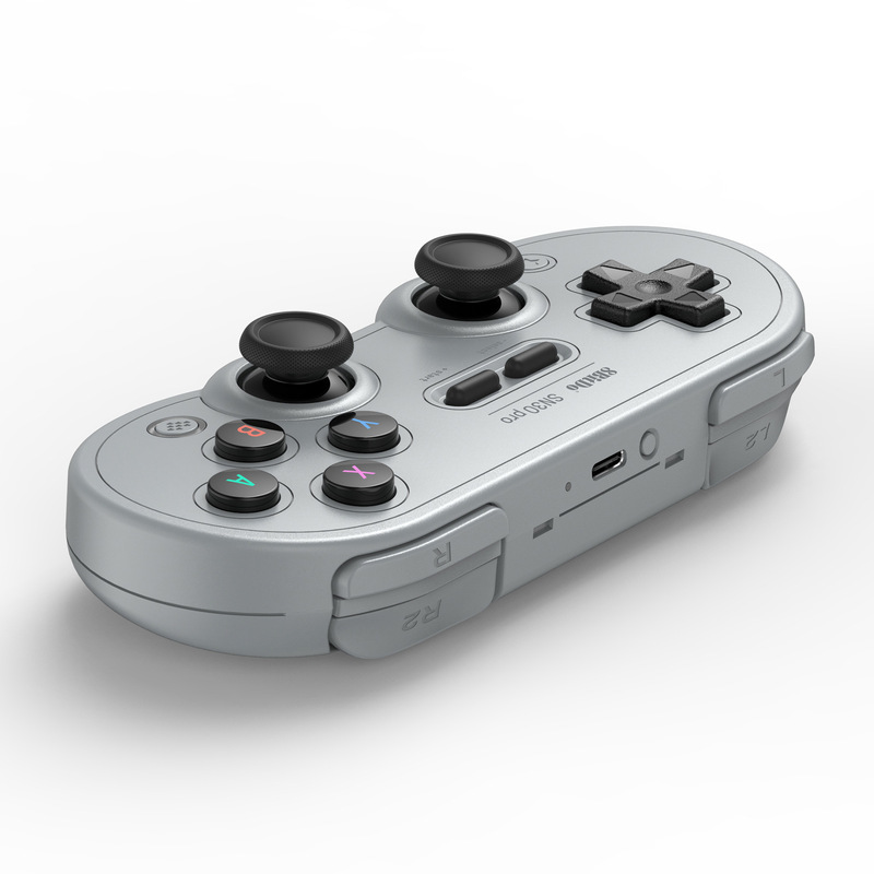 8bitdo Sn30pro ワイヤレス Bluetooth ゲームコントローラグレーバージョン振動スイッチコンソールデジタルコンピュータゲームパッド|undefined