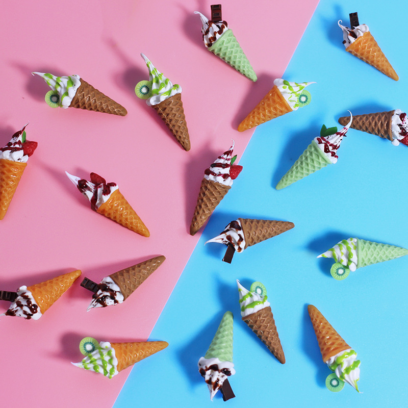Doll House food and play scene shooting props miniature toy model simulation ice cream Mini Ice Cream Cone I327