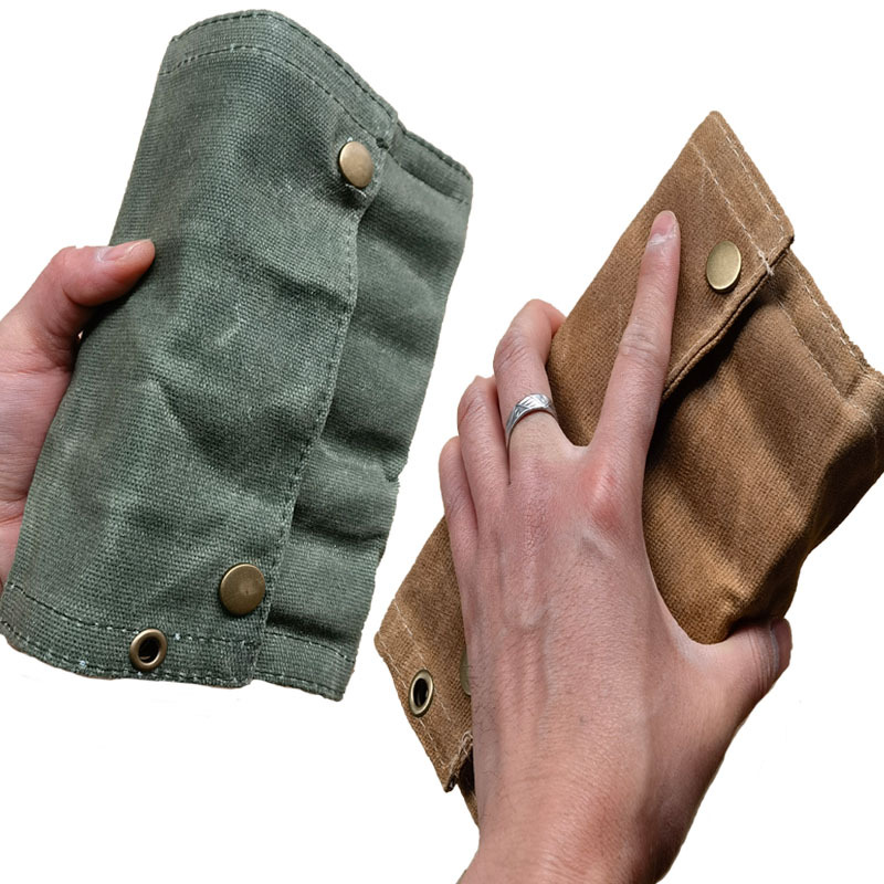 Outdoor Camping Seasoning Bottle Storage Bag 9 Glass Bottle Barbecue Seasoning Bottle Combination Set Canvas Storage Bag
