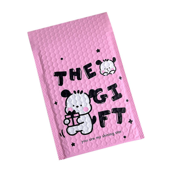 Cute cartoon puppy bubble bag packaging express bag color foam bag shockproof film bubble envelope bag protective bag