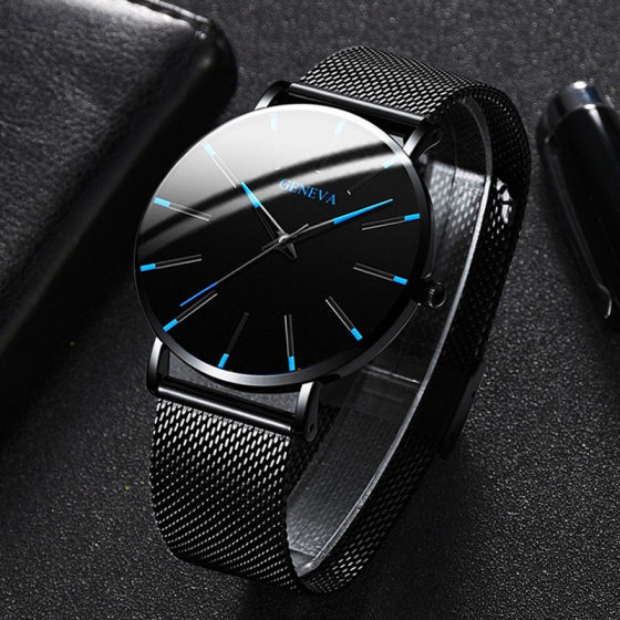 fashion blue needle men's watch men's watch quartz watch