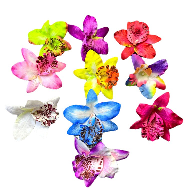 New Headwear Flower Seaside Beach Vacation Photo Hairpin Thai Orchid Hairpin Side Clip Hair Accessories Headwear