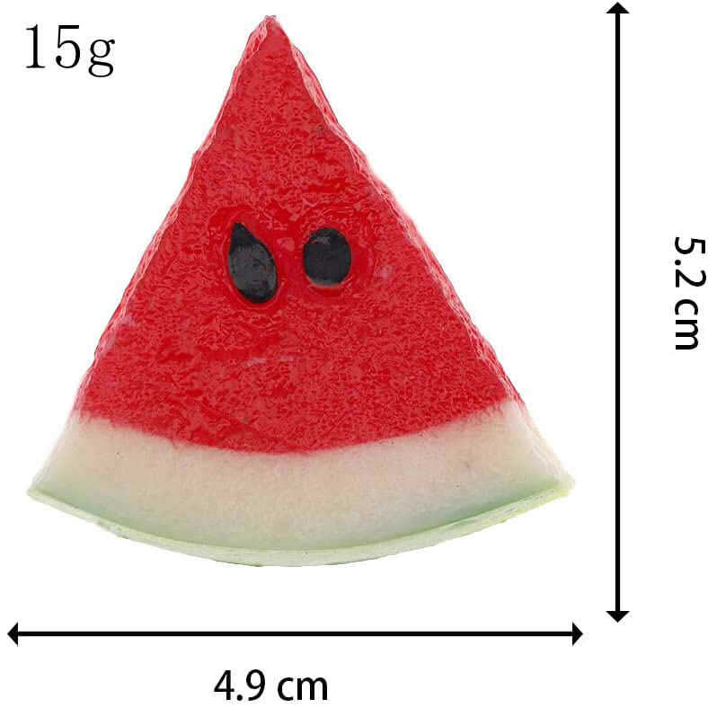 Simulation Fruit Simulation Watermelon Pieces Plastic Watermelon Pieces Small Watermelon Pieces Home Fruit Plate Decoration Ornaments Toys Early Education