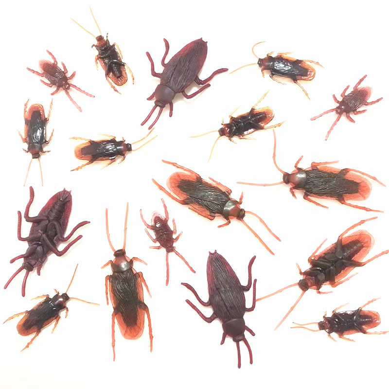 Plastic simulation cockroaches Halloween April Fool's Day trick small toy accessories 5 styles simulation Xiaoqiang fake cockroaches