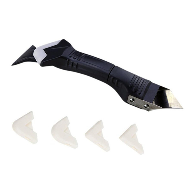 Metal glue scraper glue scraper glass glue scraper seam cleaning tool angle residual glue scraper seam beauty tool suit