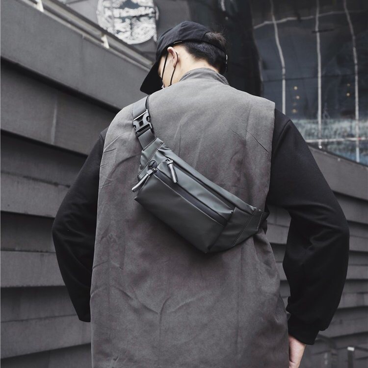 Chest Bag ins Men's Waist Bag Distinctive Leisure Outdoor Sports Crossbody Bag Fashionable Korean Style Trendy Dead Flying Riding Bag