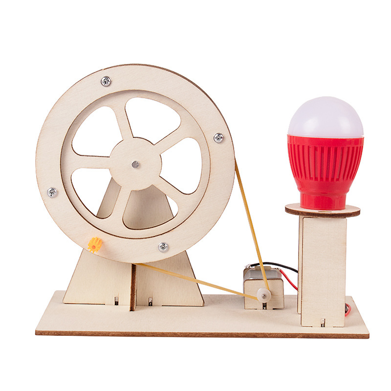 DIY hand-cranking generator technology small production scientific physics small experiment hand-assembled children's science and education toys
