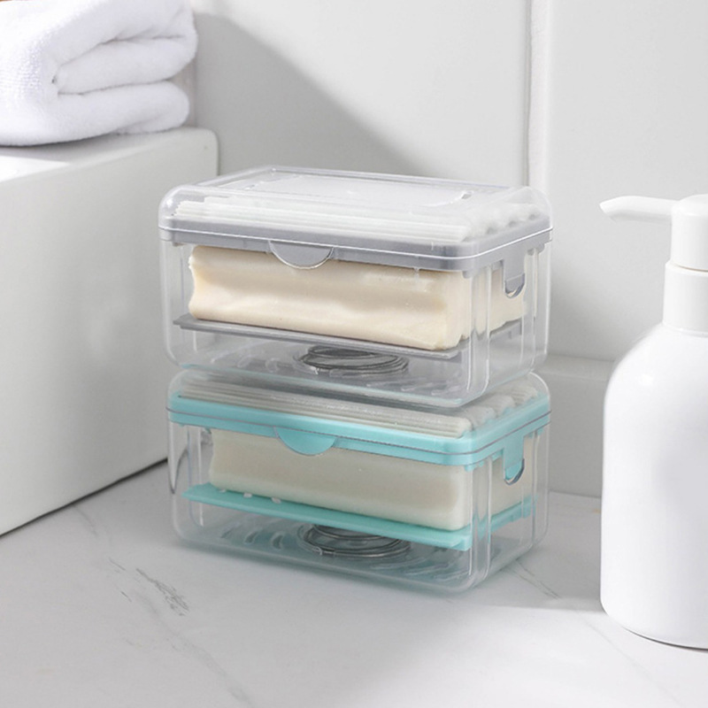 Soap Box multi-functional TikTok same soap box light luxury hand rub-free foaming soap box household storage box draining box