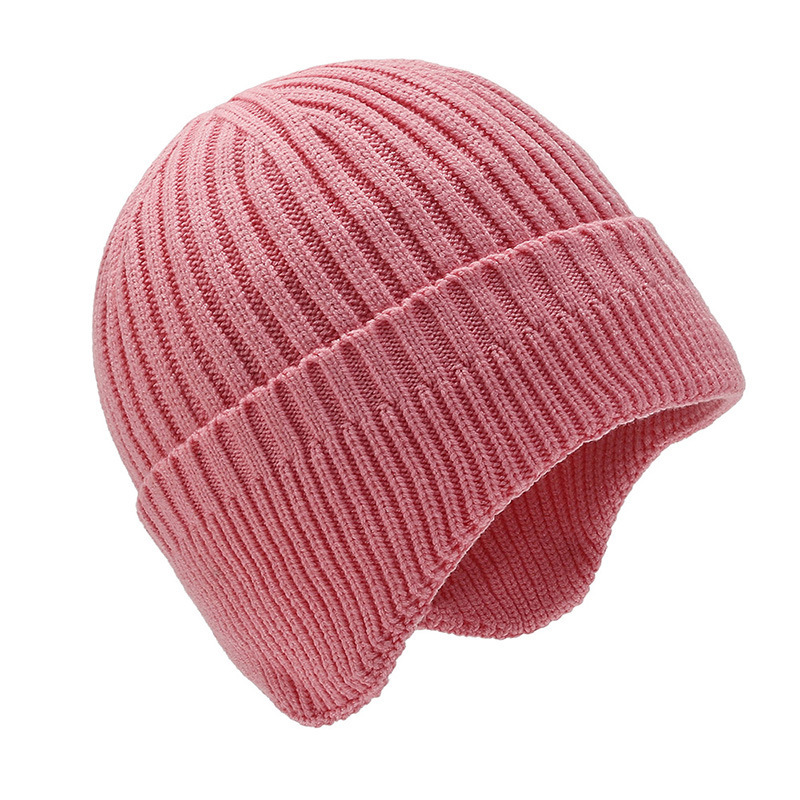 Hat Men's Autumn and Winter Wool Cap Fleece-Lined Thickened Knitted Cap Korean Style Fashionable Ear Protection Cap Cold-proof Warm Cap