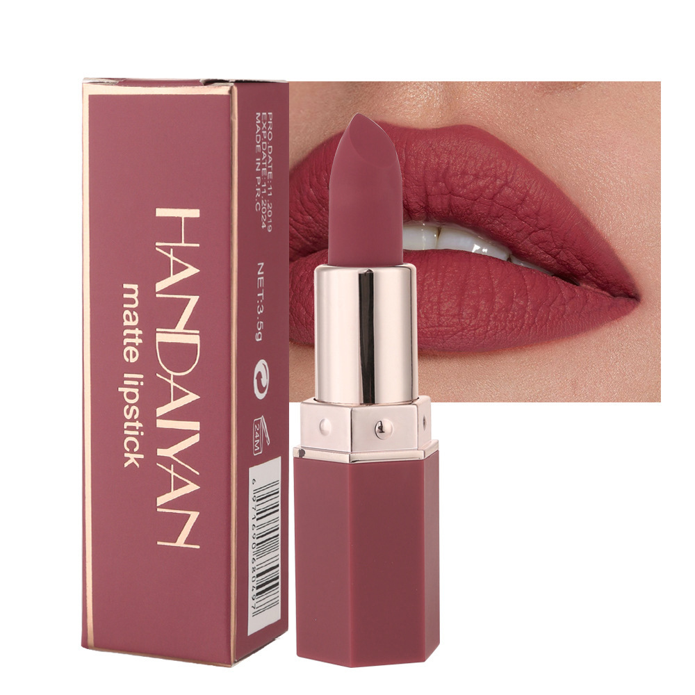 Cross-border makeup hot products HANDAIYAN Han Daiyan Amazon hot sale 6-color matte moisturizing lipstick wholesale