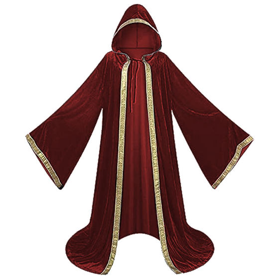 Halloween performance godfather of death cosplay cloak 4 color printed gold velvet cloak factory spot