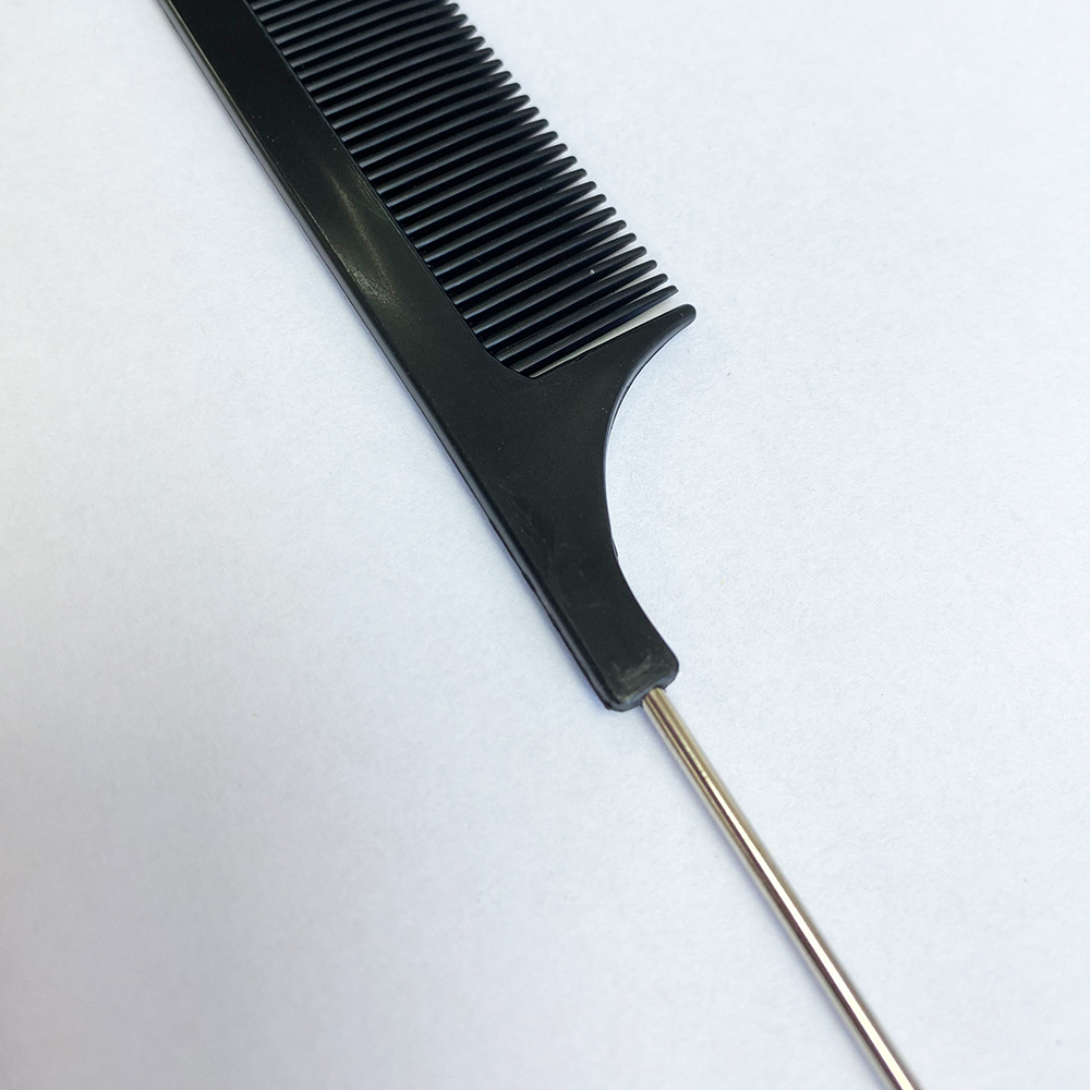 Sand Flesh Official Black Plastic Steel Needle Tail Comb Barber Shop Supplies Hair Cutting Styling Toothed Comb 50061