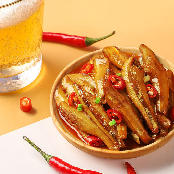 Jinzai small fish deep sea small fish Hunan specialty Instant spicy snacks 12G * 20 packs of dried fish